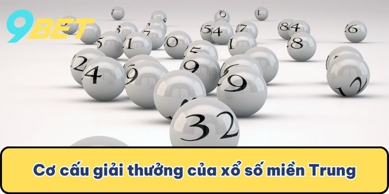 Cơ cấu giải thưởng của xổ số miền Trung